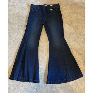 Sofia Jeans Melisa Mega Flare Women's plus size 16W Blue Dark Wash pull on Jeans